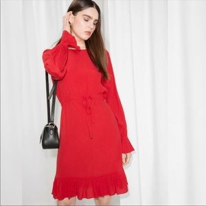 & Other Stories Red Polka Dot Dress